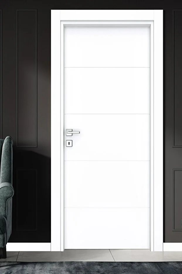 MELAMİN KARİZMA İKİ ODA KAPISI, BEYAZ, 76/204/18-27 CM